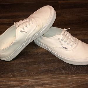 All white Vans authentic slightly used